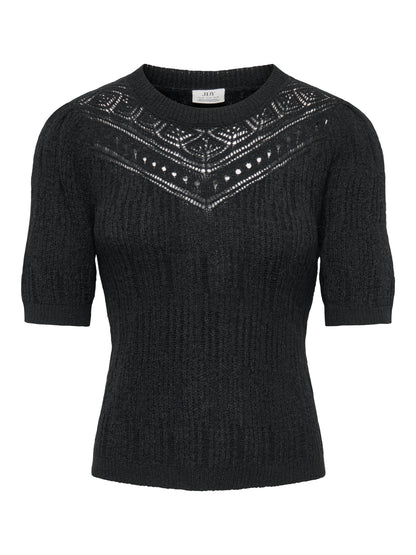 JDYDESHA S/S O-NECK STRUCTURE PULL KNT