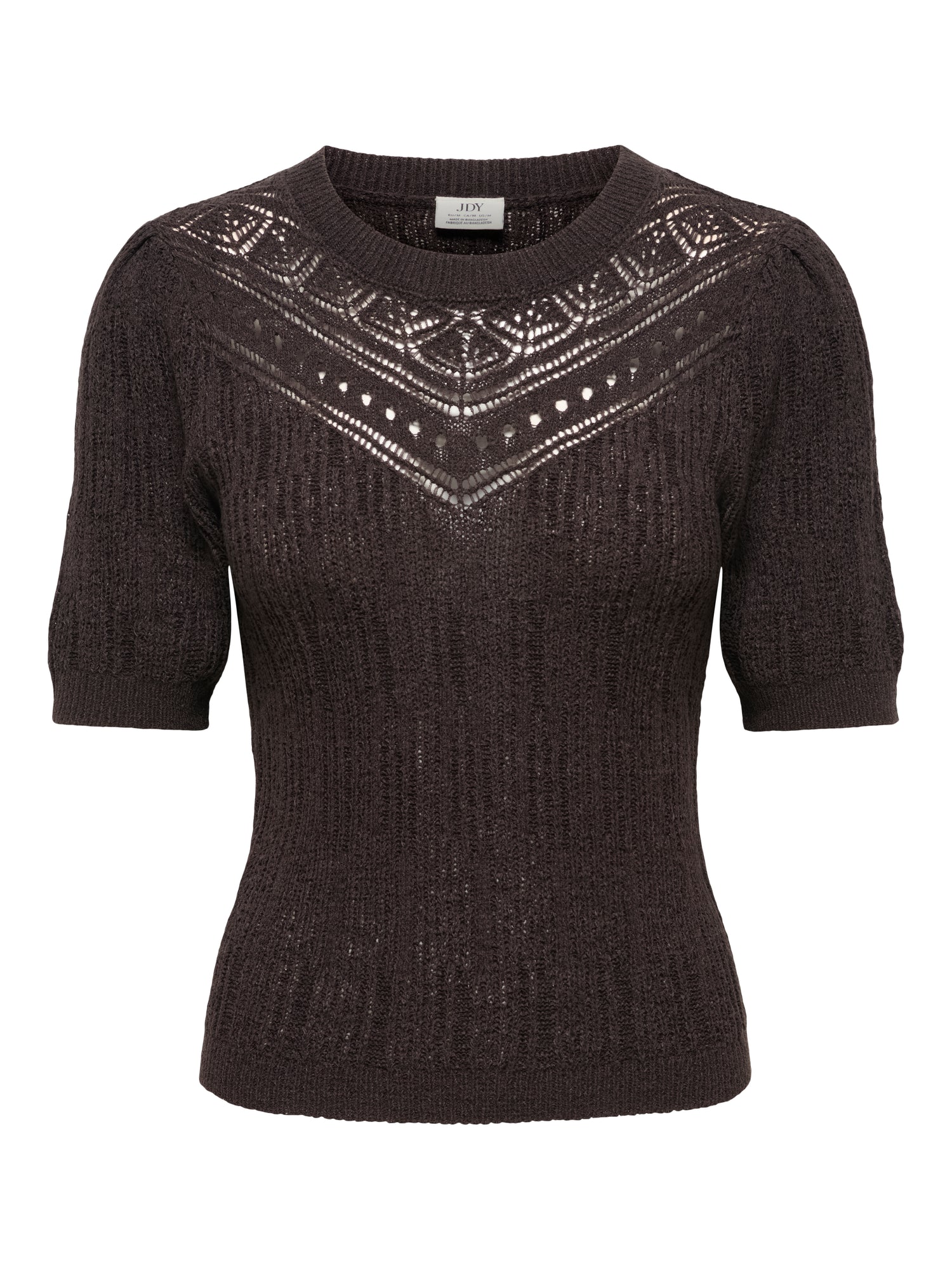 JDYDESHA S/S O-NECK STRUCTURE PULL KNT