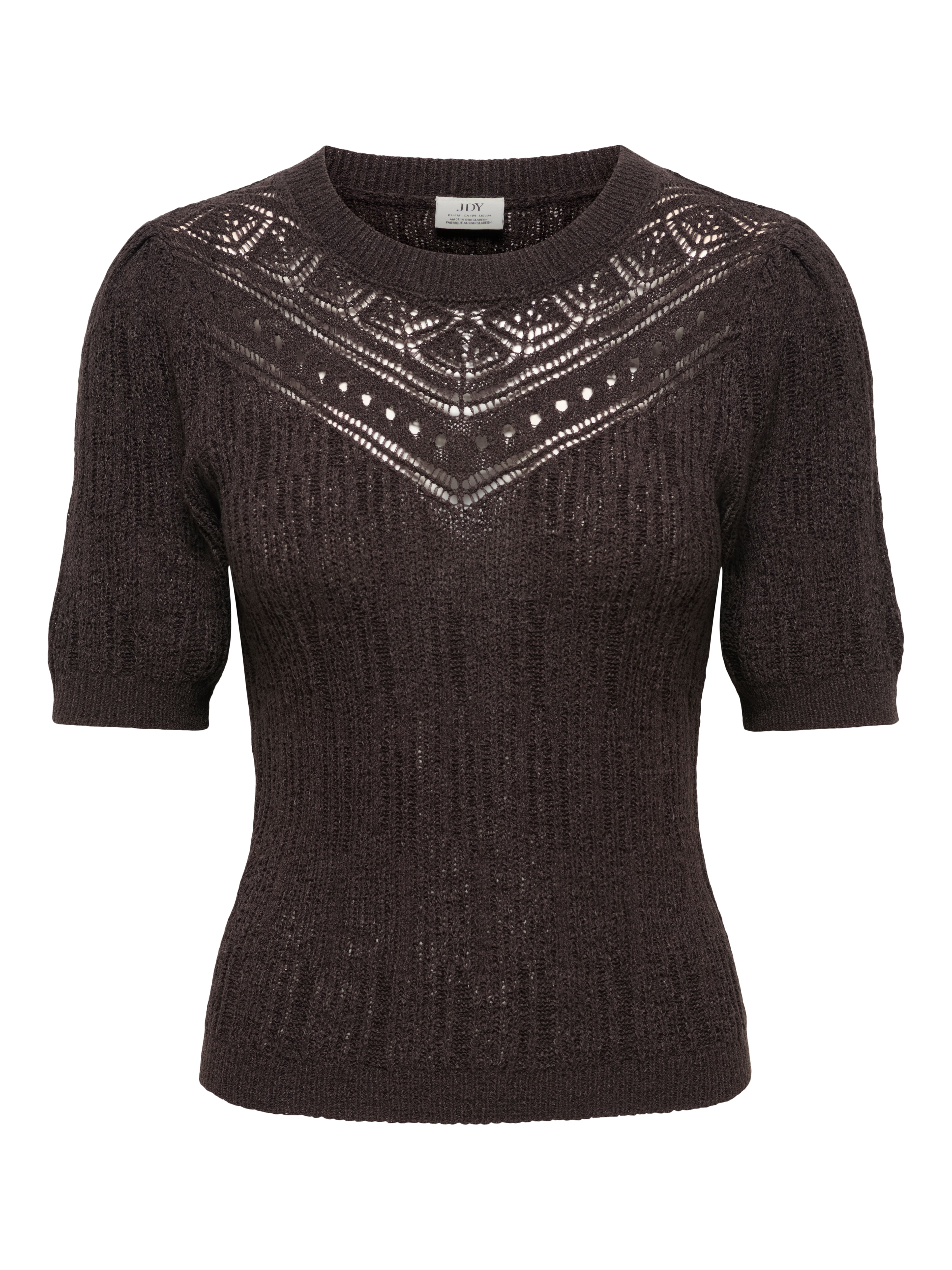 JDYDESHA S/S O-NECK STRUCTURE PULL KNT