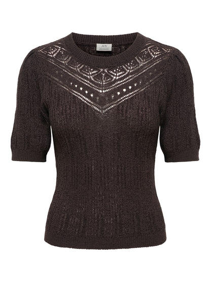 JDYDESHA S/S O-NECK STRUCTURE PULL KNT