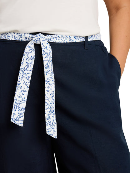 Plus Size - Culotte Hose mit Leinenanteil