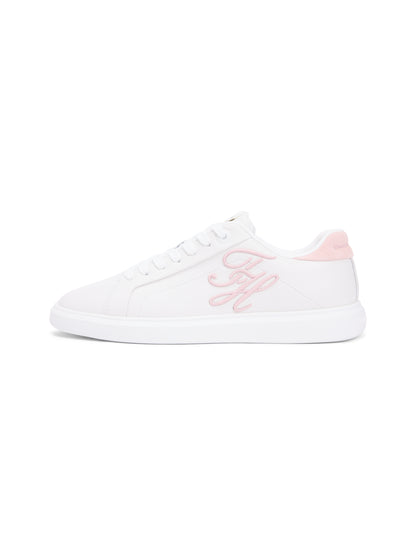 Hilfiger Icon Leather Logo Embroidery Court Trainers