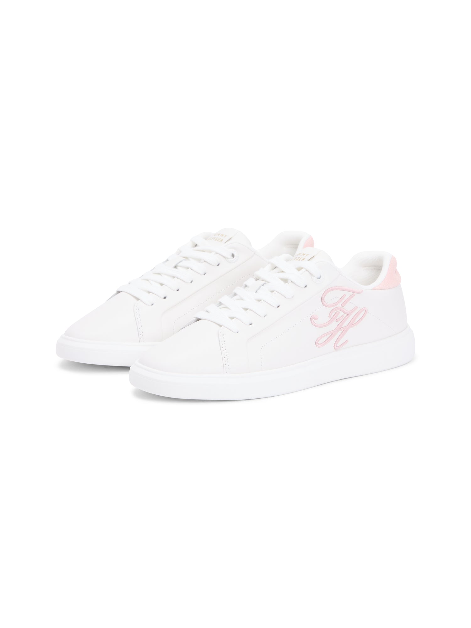 Hilfiger Icon Leather Logo Embroidery Court Trainers