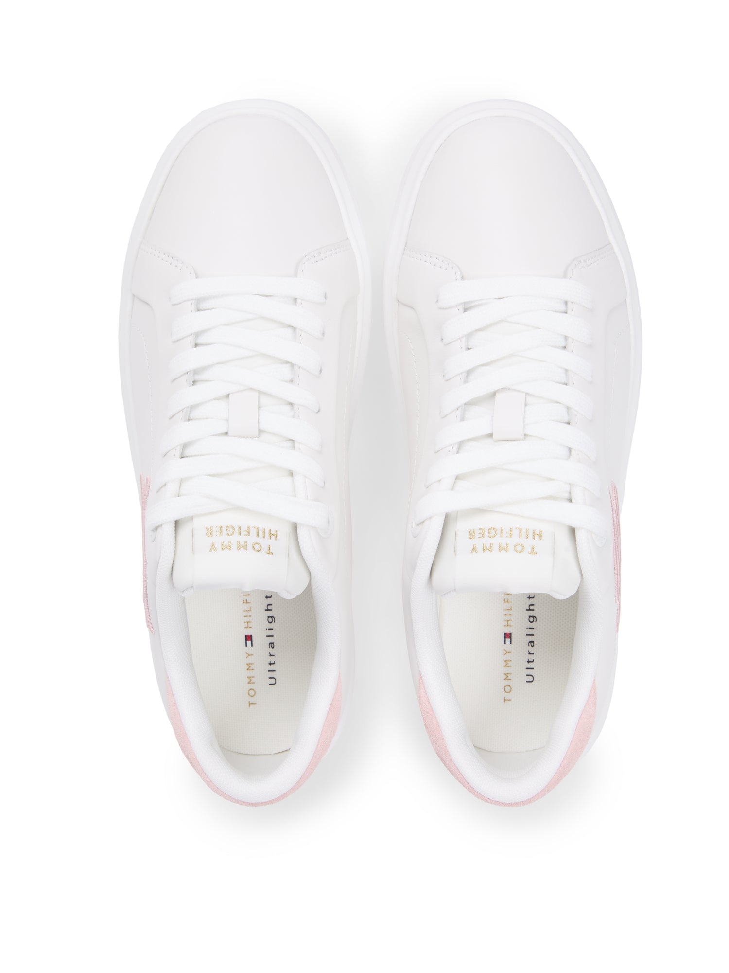 Hilfiger Icon Leather Logo Embroidery Court Trainers