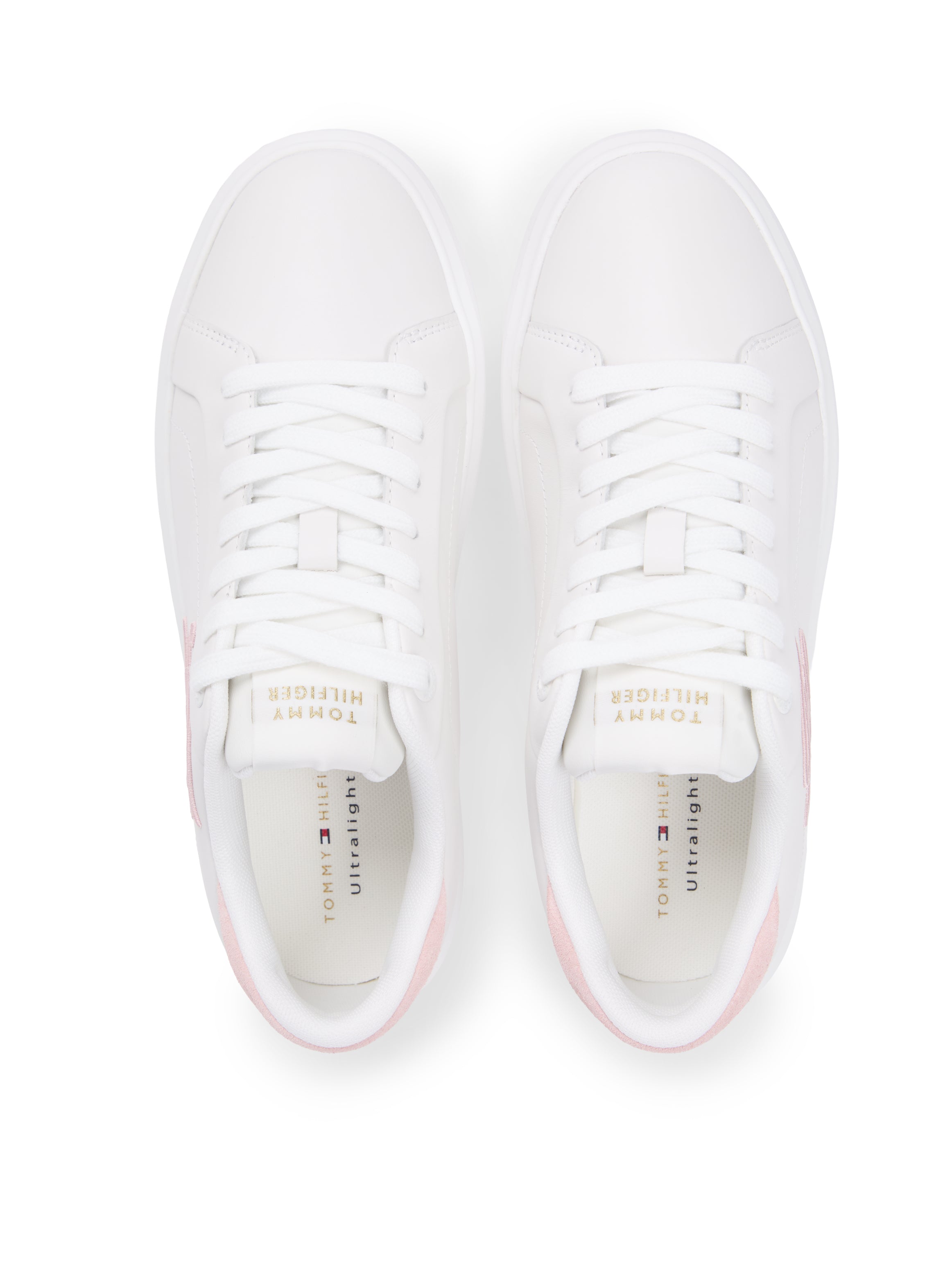 Hilfiger Icon Leather Logo Embroidery Court Trainers
