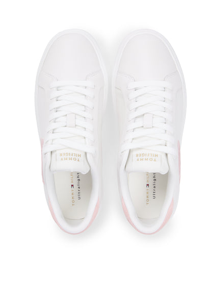 Hilfiger Icon Leather Logo Embroidery Court Trainers