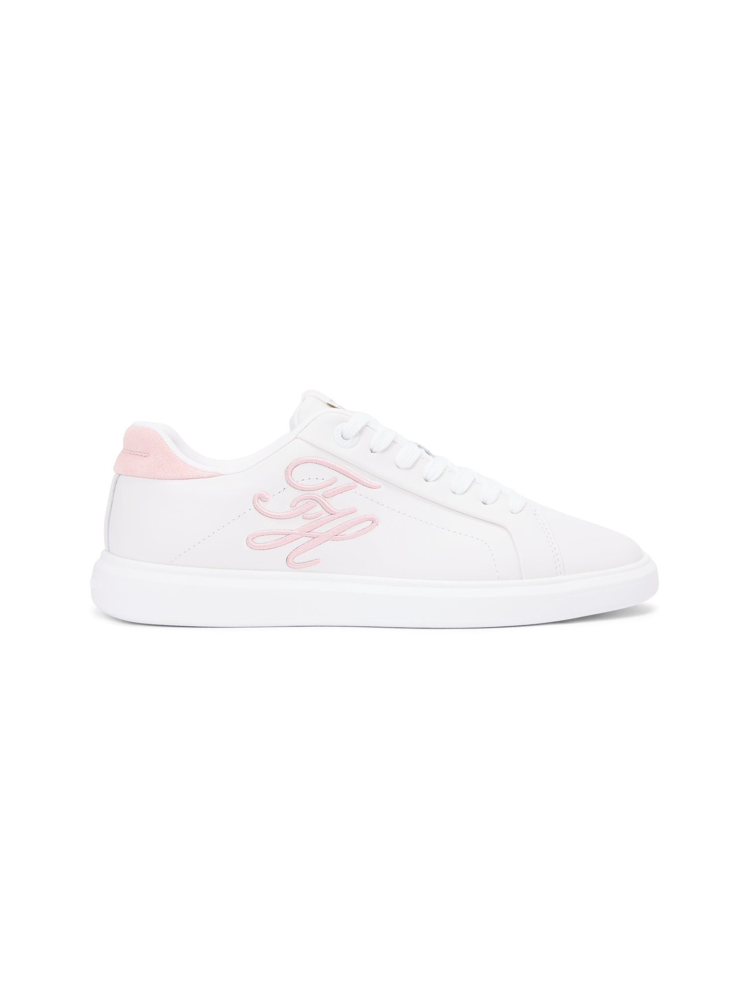 Hilfiger Icon Leather Logo Embroidery Court Trainers