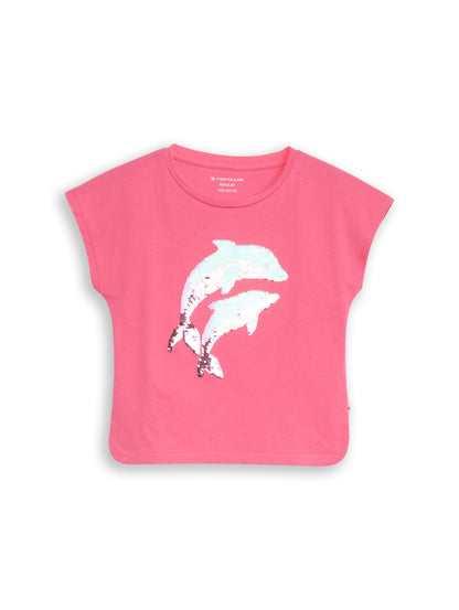 T-Shirt mit Wendepailletten