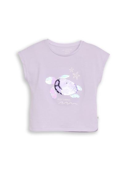 T-Shirt mit Wendepailletten
