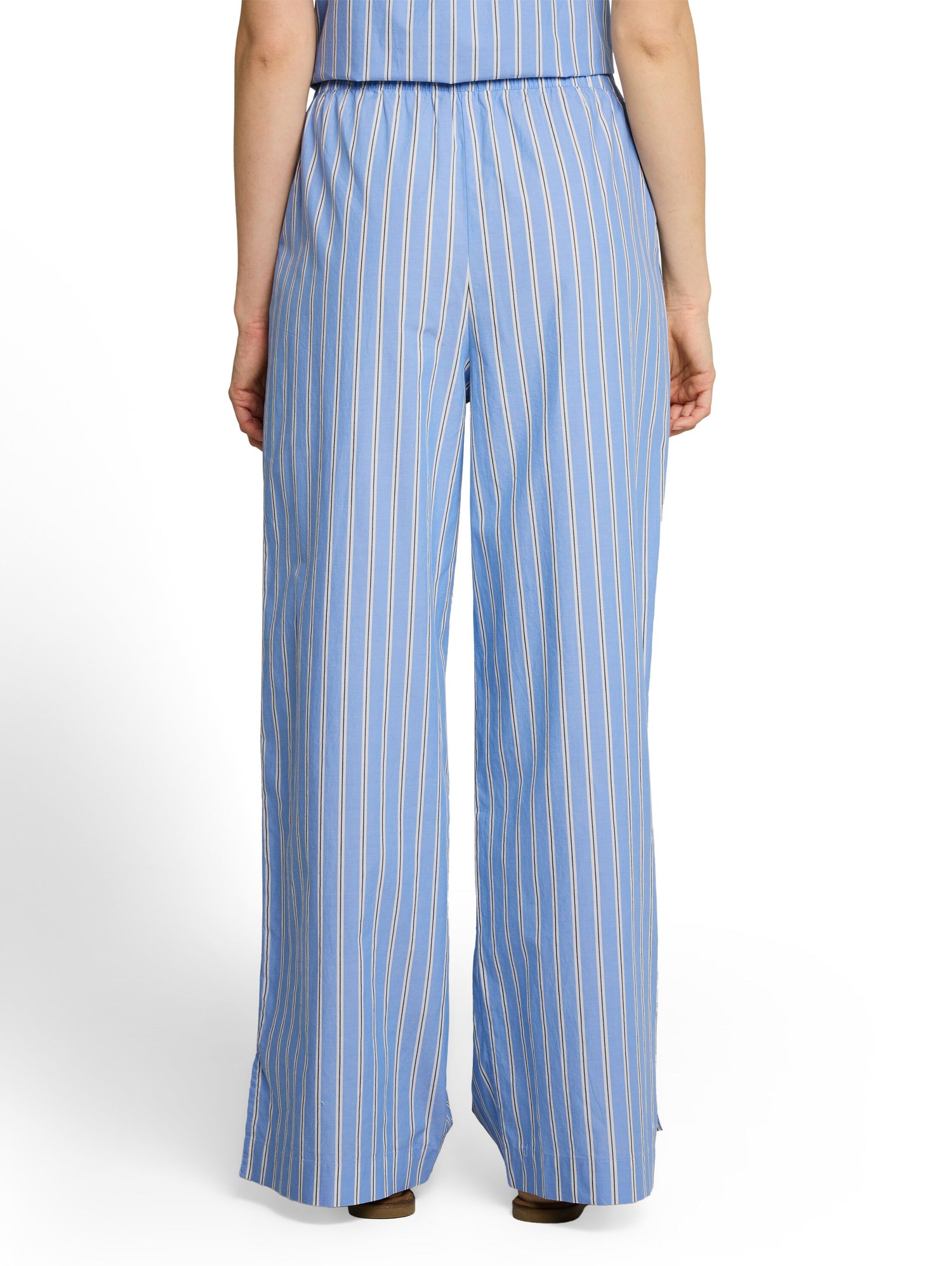 Wide Leg Hose mit Streifenmuster