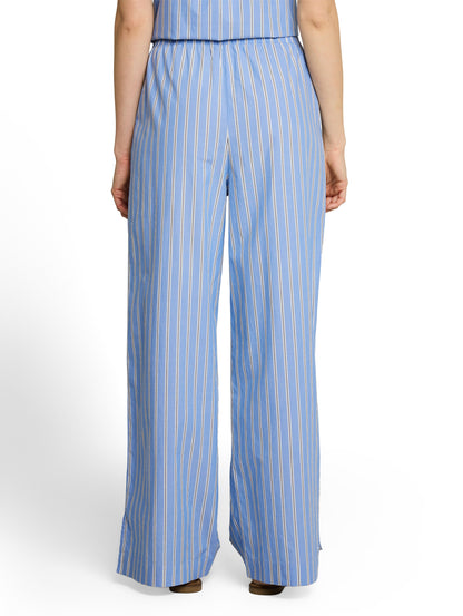 Wide Leg Hose mit Streifenmuster