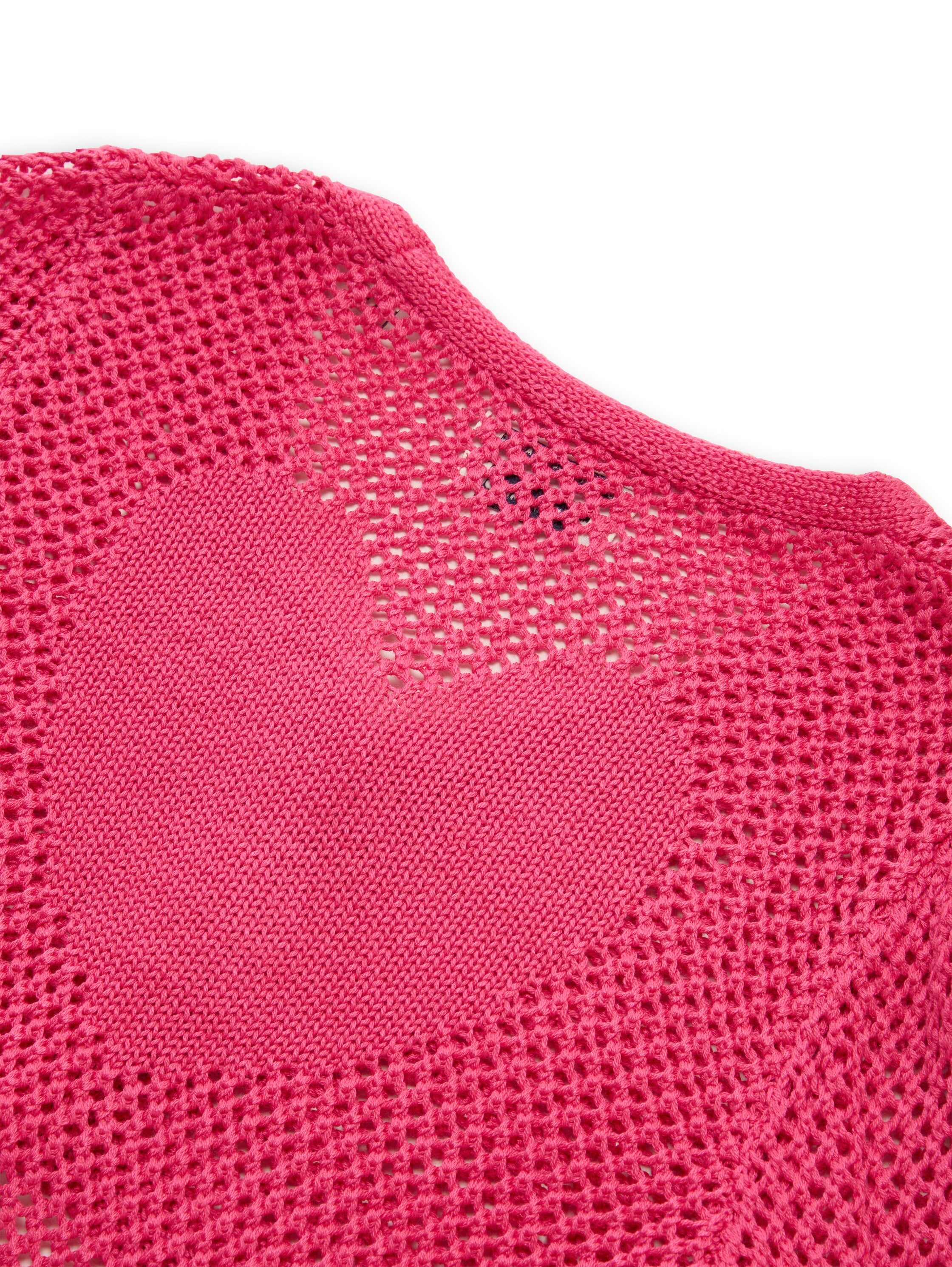 Cropped Cardigan mit Rückenmuster