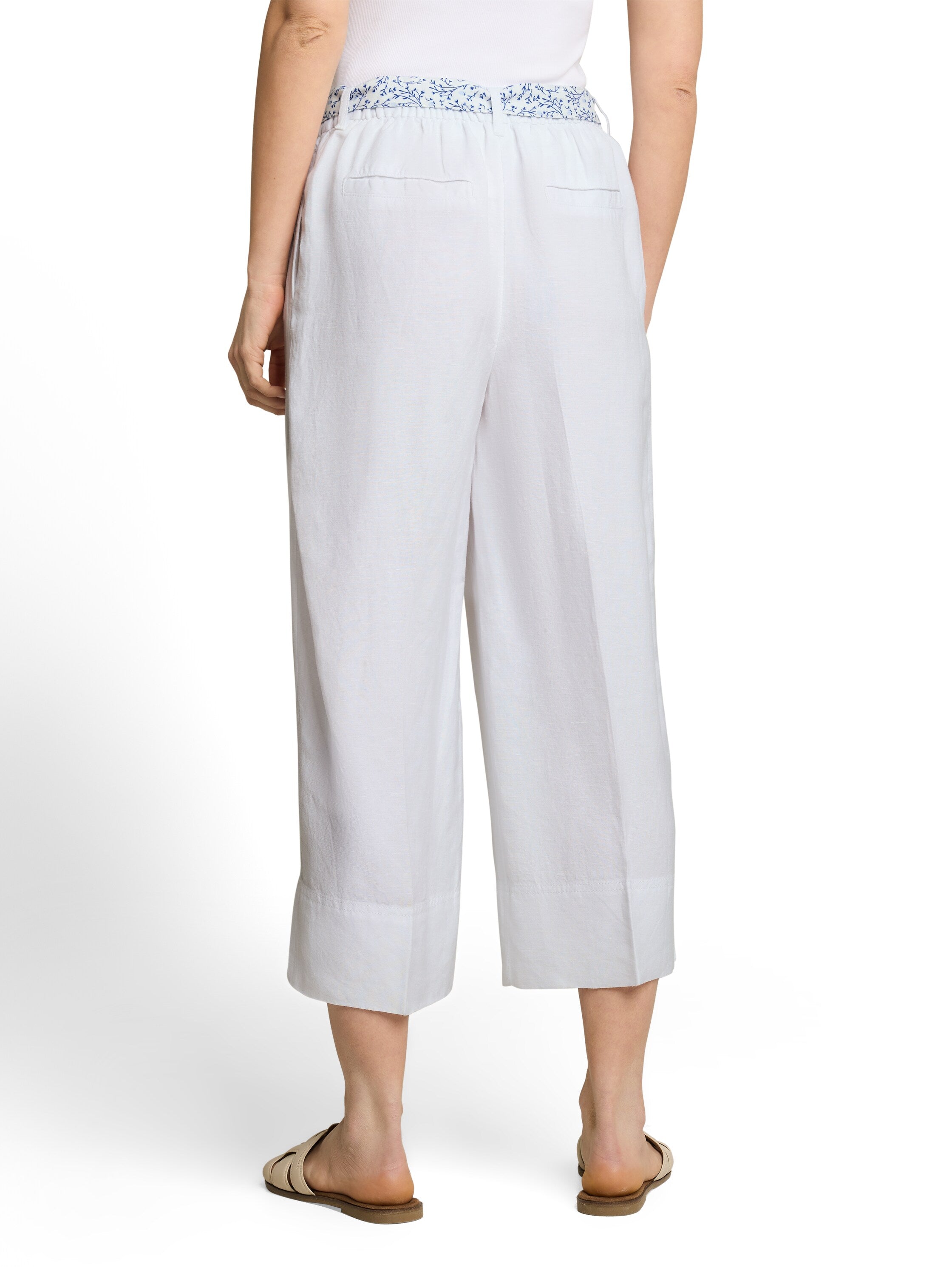 Culotte Hose mit Leinenanteil