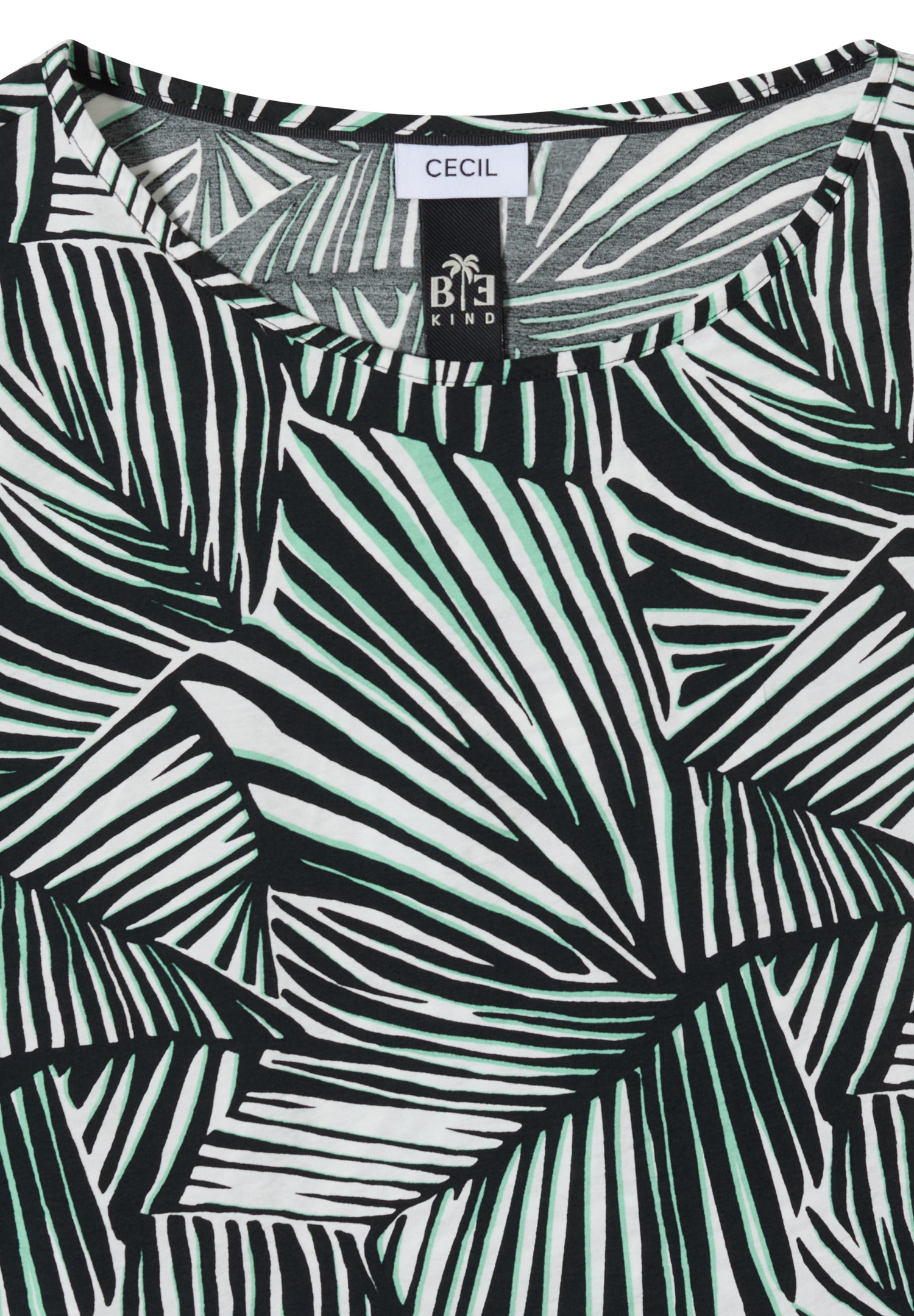 Kurzarm Blusenshirt mit Allover-Print