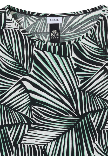 Kurzarm Blusenshirt mit Allover-Print