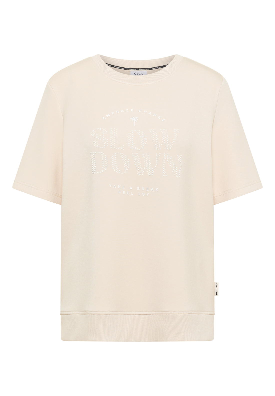 Kurzarm Sweatshirt mit Wording