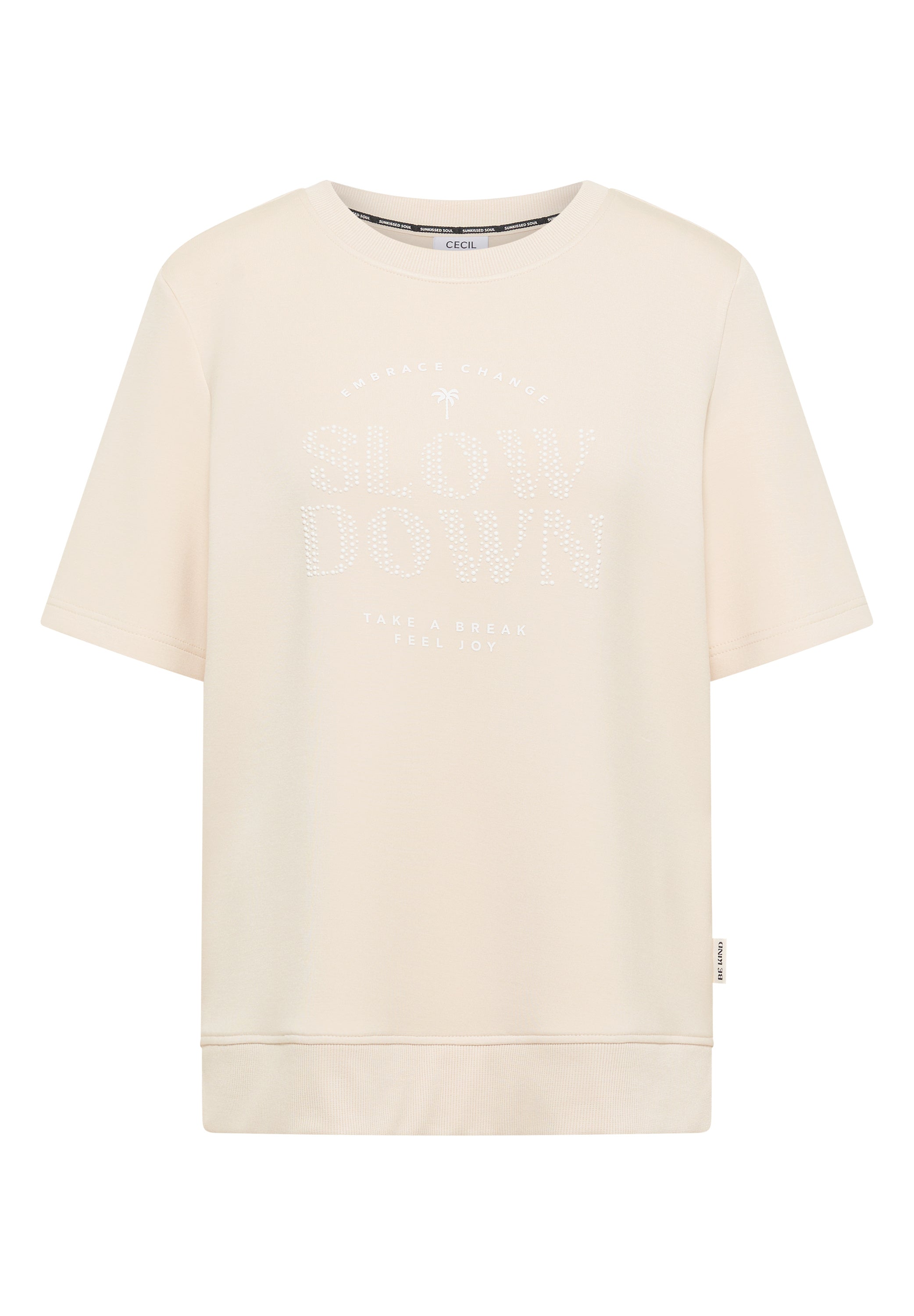 Kurzarm Sweatshirt mit Wording