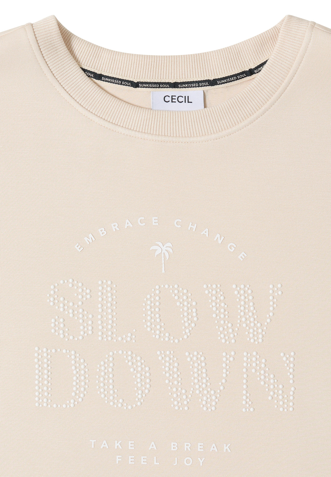 Kurzarm Sweatshirt mit Wording