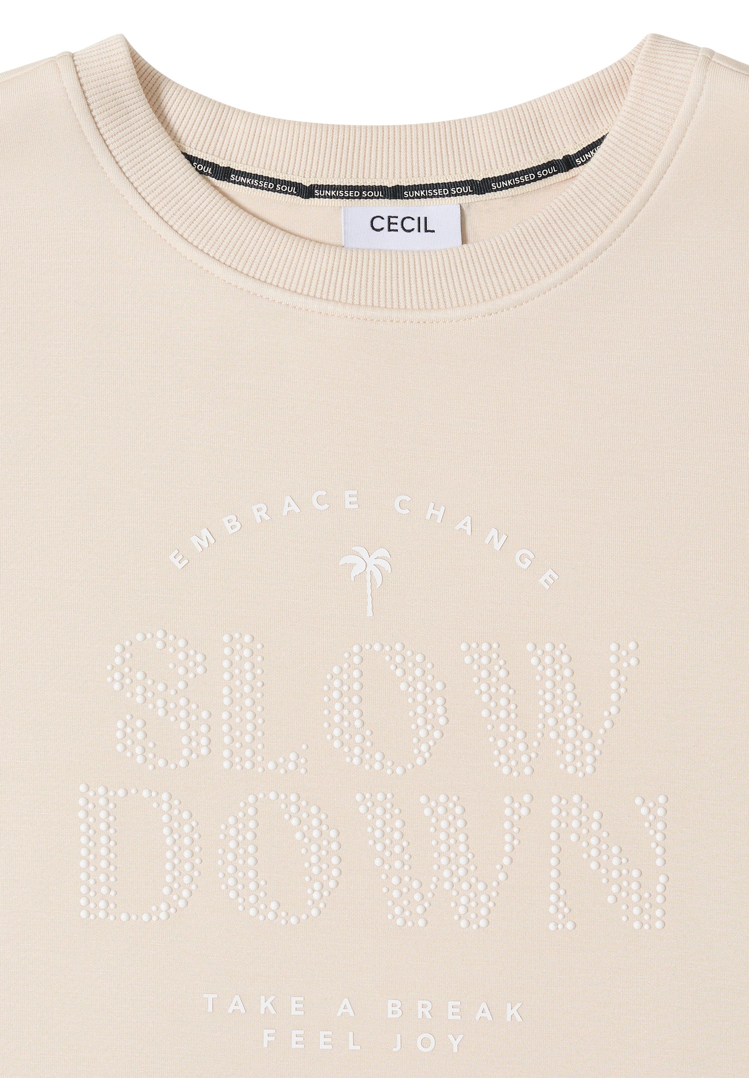 Kurzarm Sweatshirt mit Wording