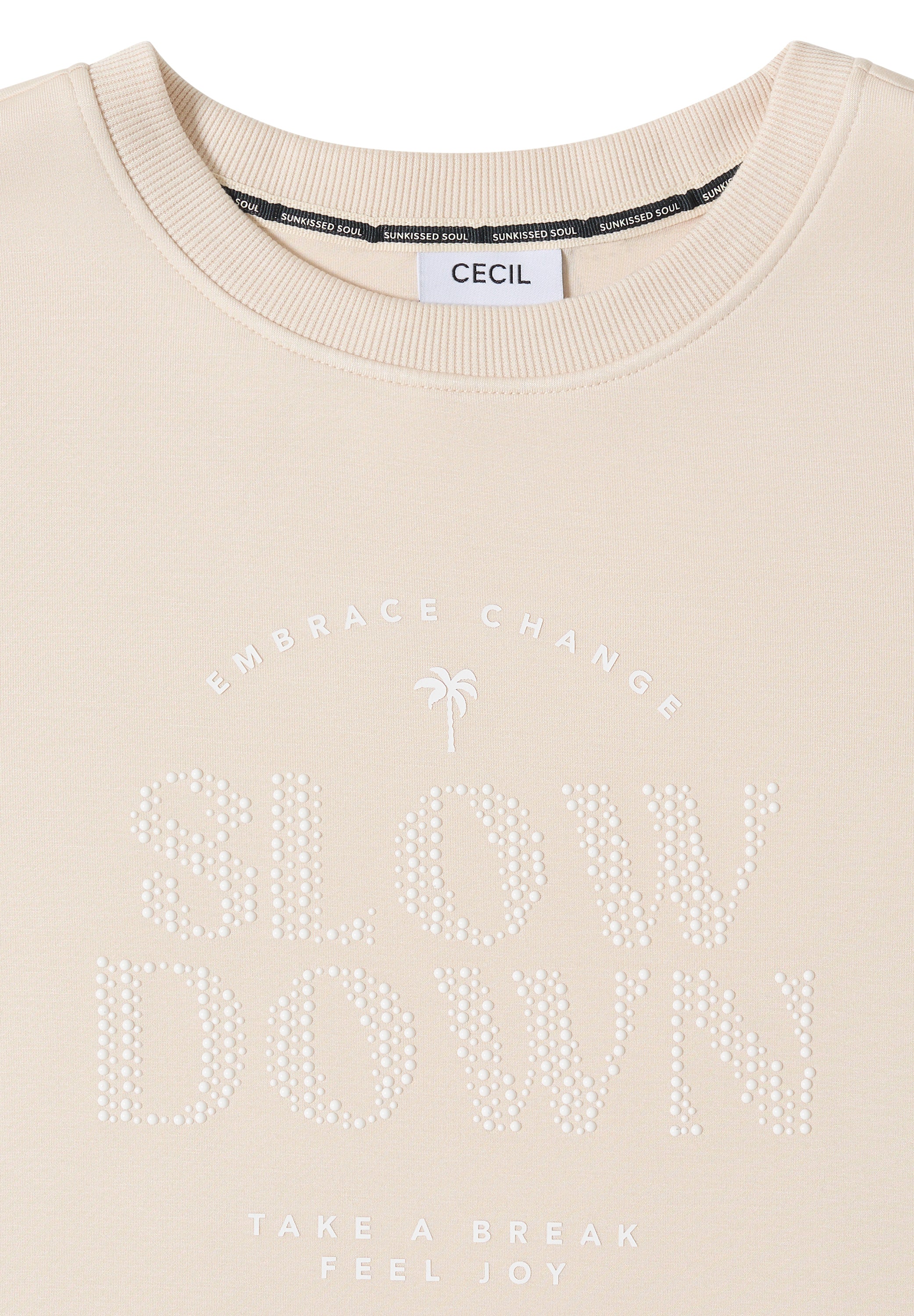 Kurzarm Sweatshirt mit Wording