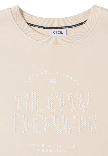 Kurzarm Sweatshirt mit Wording