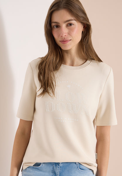 Kurzarm Sweatshirt mit Wording