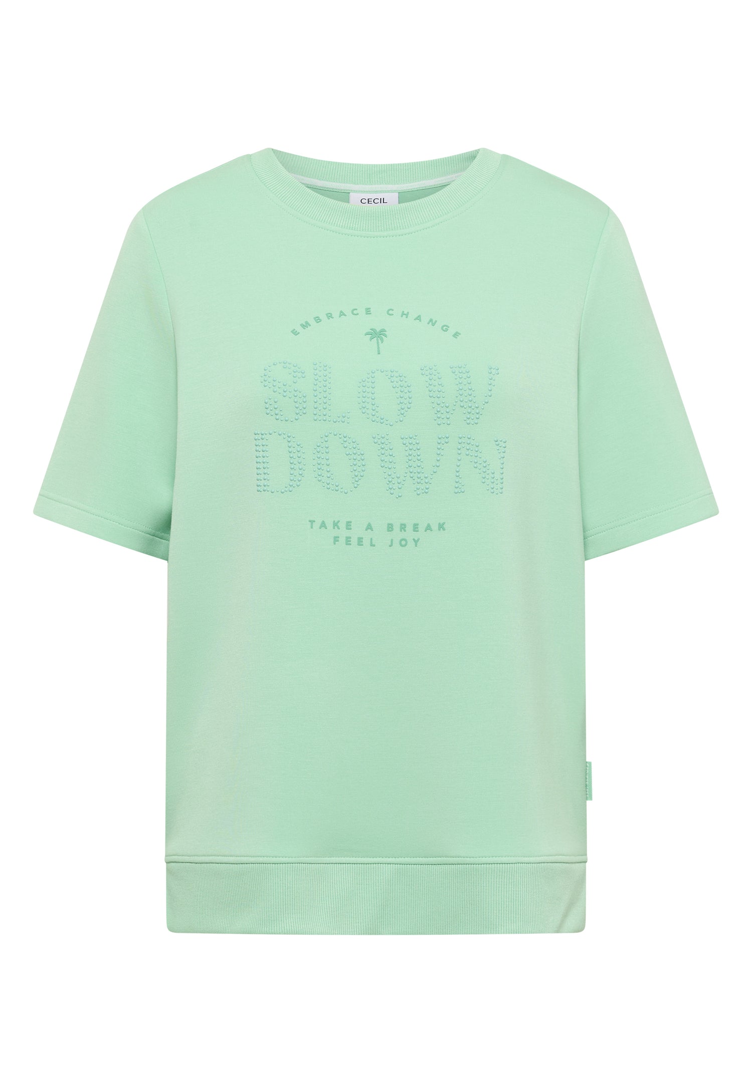 Kurzarm Sweatshirt mit Wording