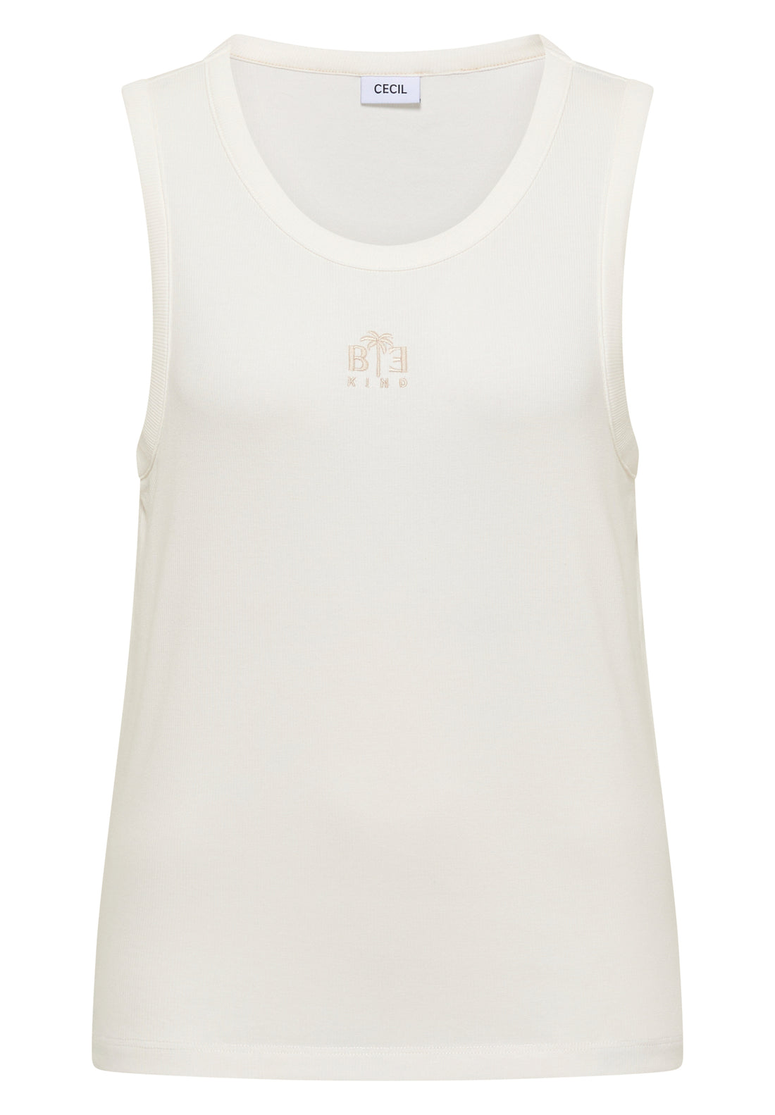 Top mit Rundhals und Embroidery-Detail