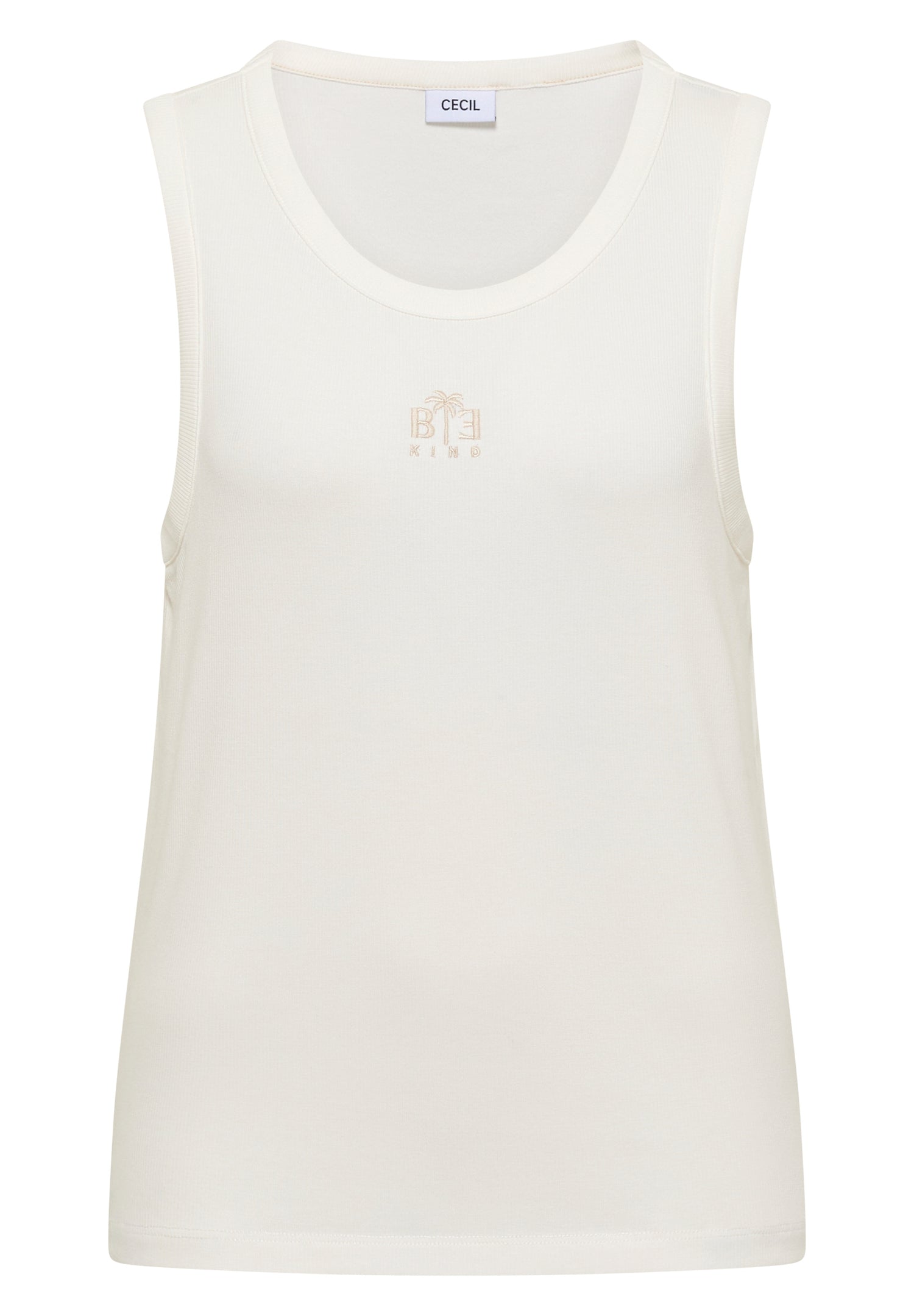 Top mit Rundhals und Embroidery-Detail