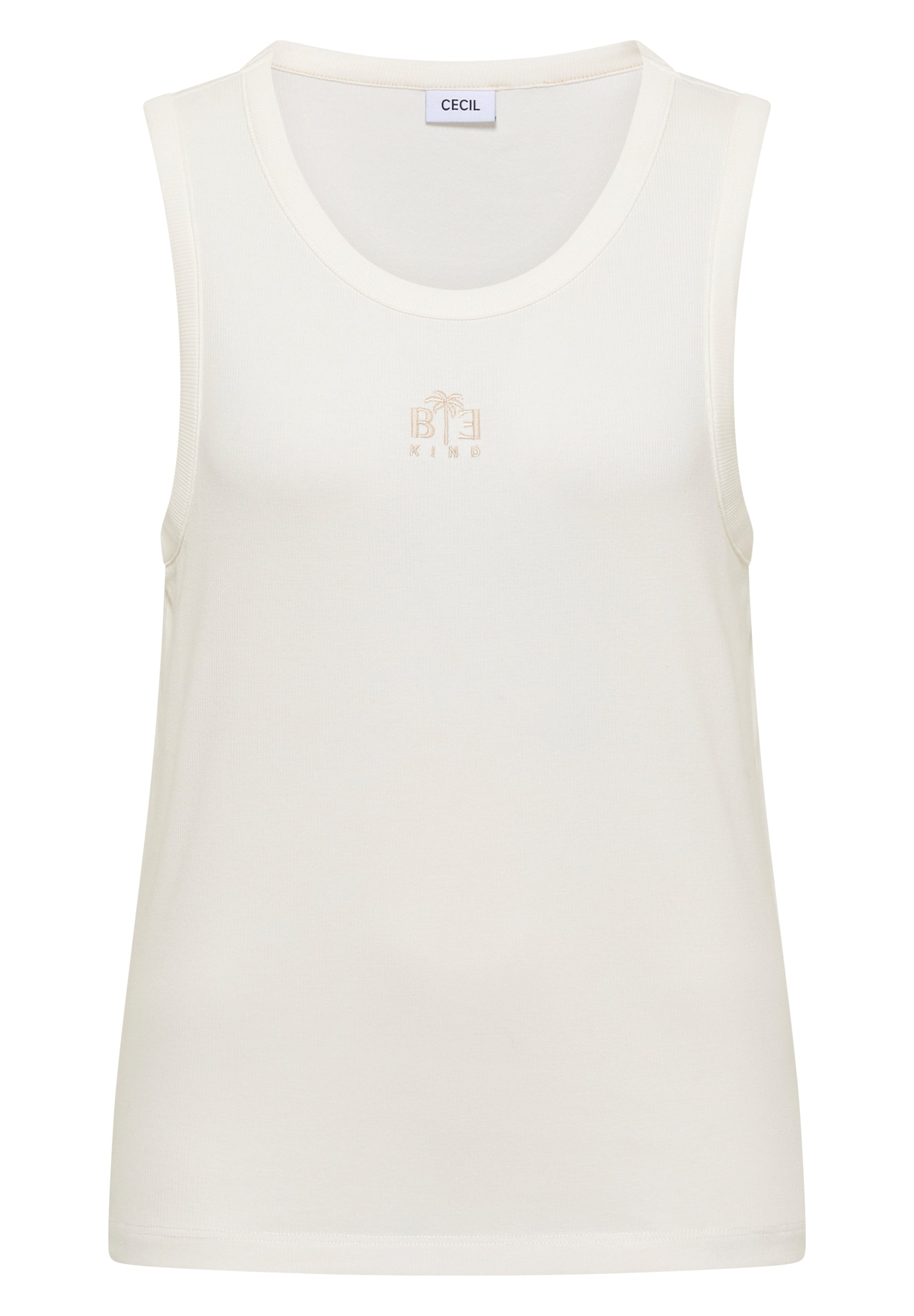 Top mit Rundhals und Embroidery-Detail
