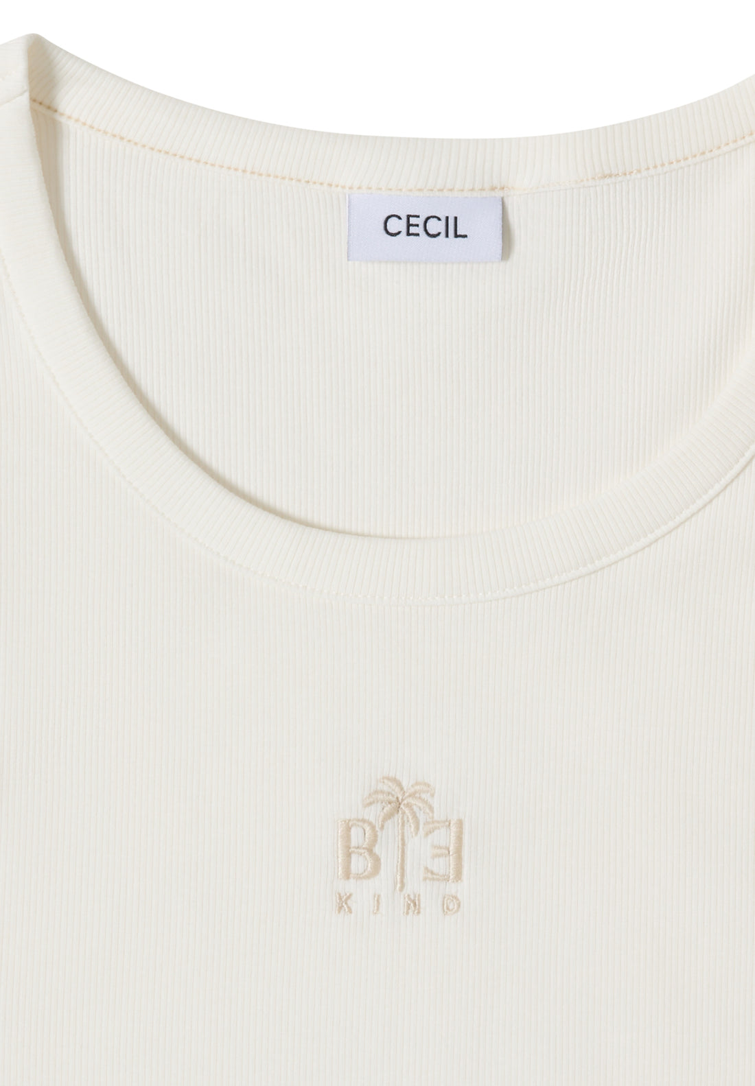 Top mit Rundhals und Embroidery-Detail