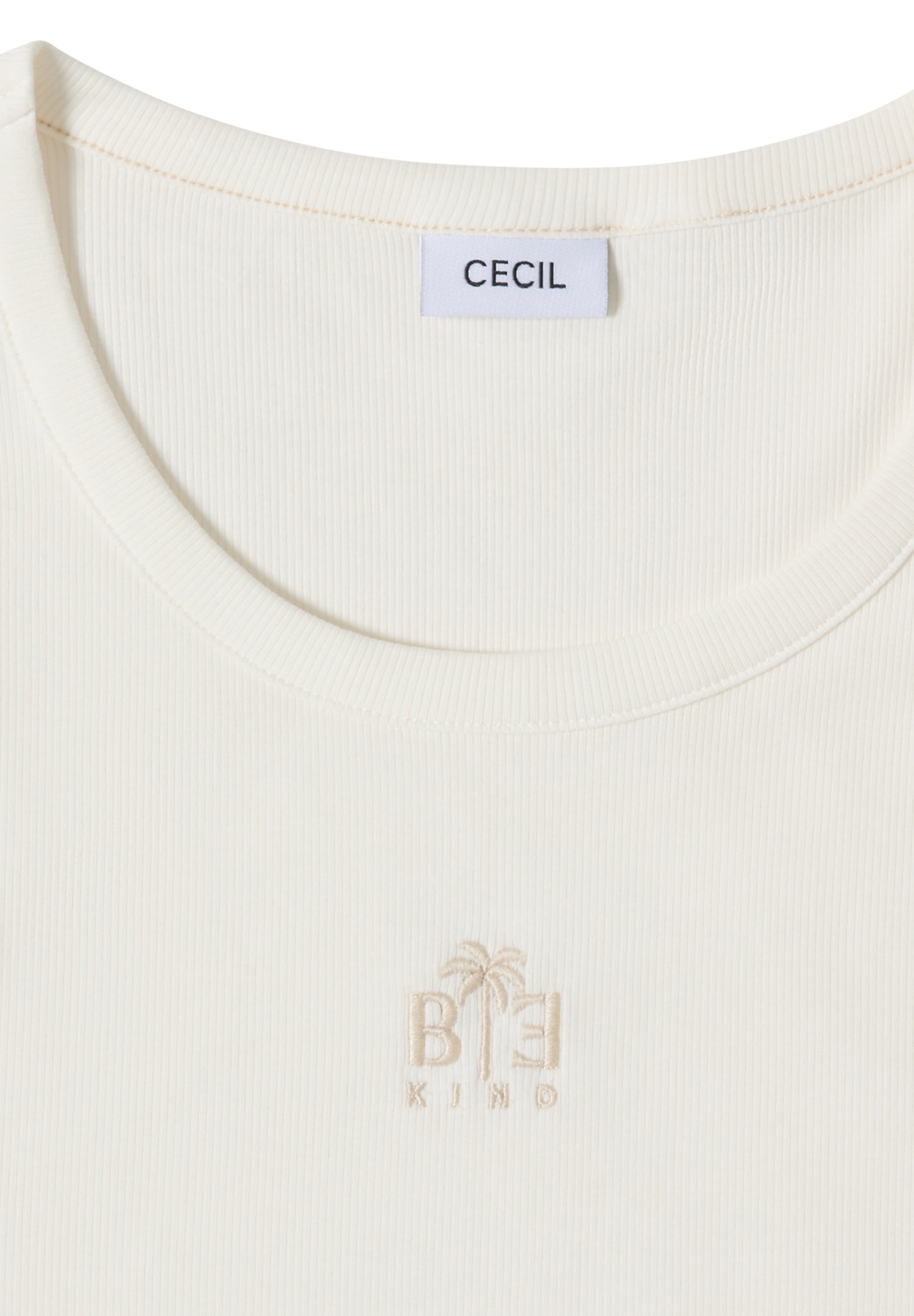 Top mit Rundhals und Embroidery-Detail