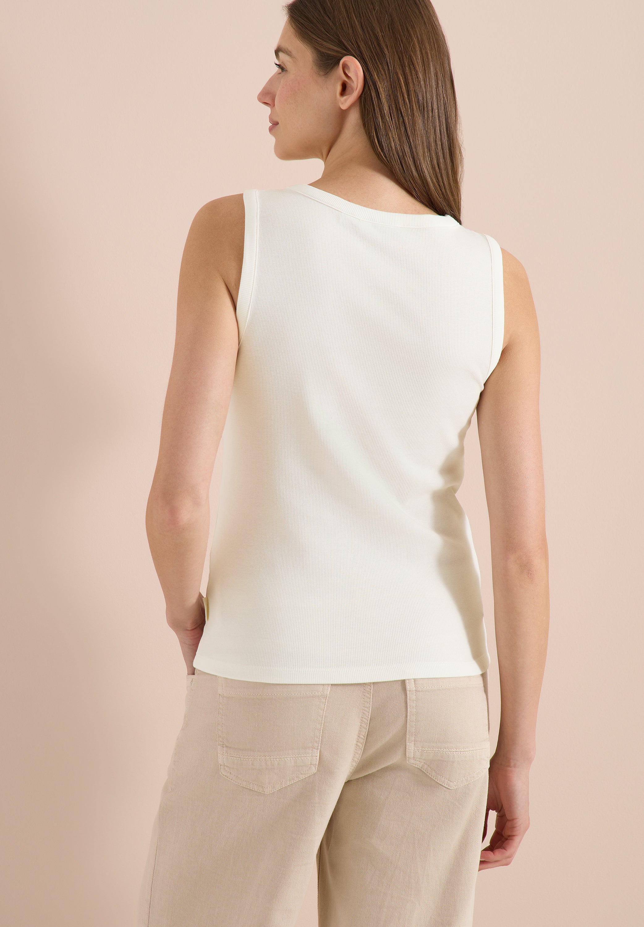 Top mit Rundhals und Embroidery-Detail
