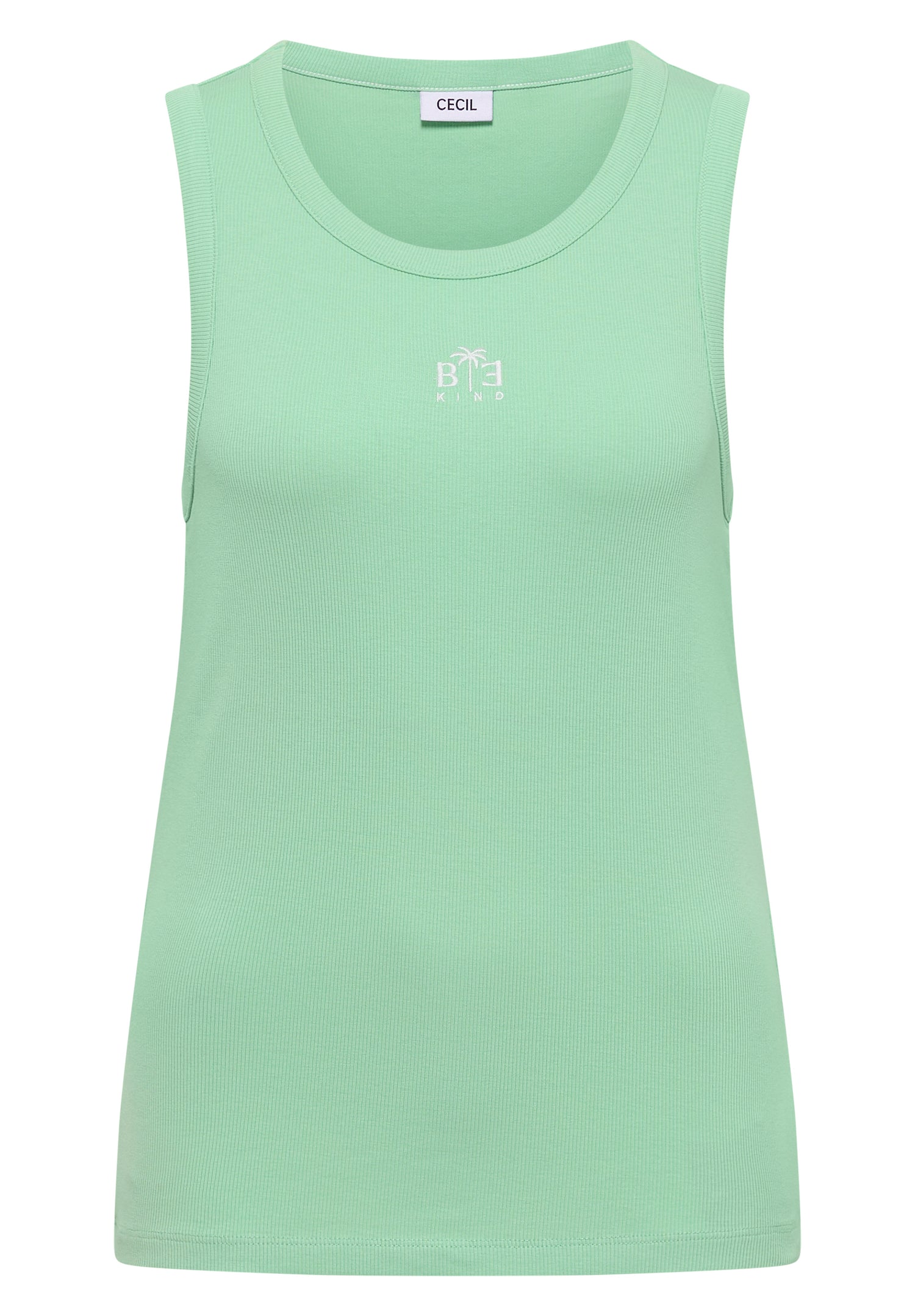Top mit Rundhals und Embroidery-Detail