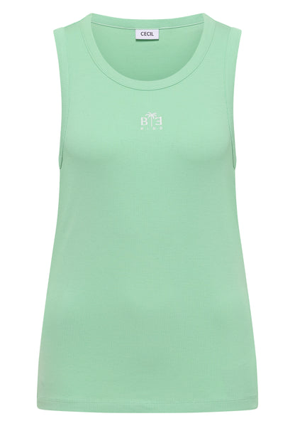 Top mit Rundhals und Embroidery-Detail