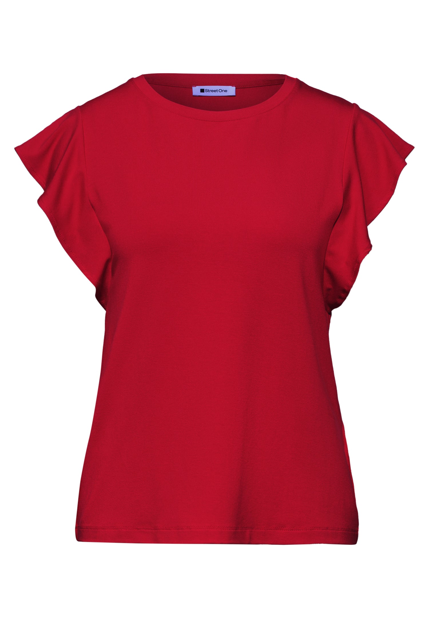 Shirt mit Rundhals und Volantärmeln