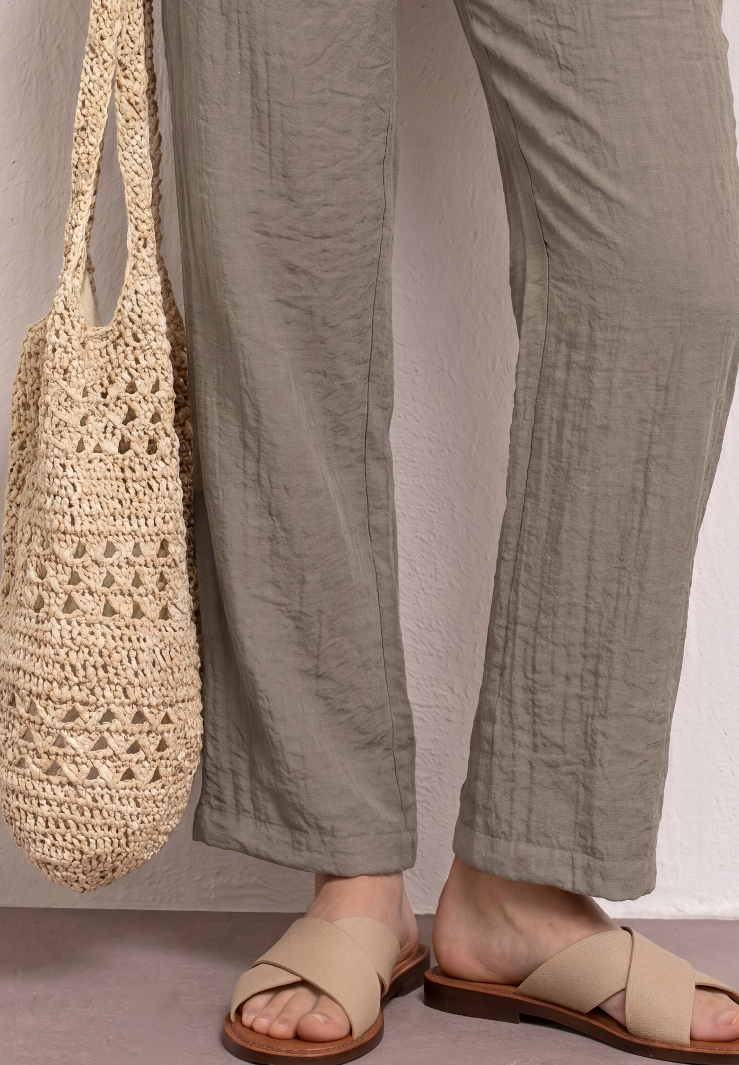 Wide Leg Hose mit Gürtel im Casual Fit