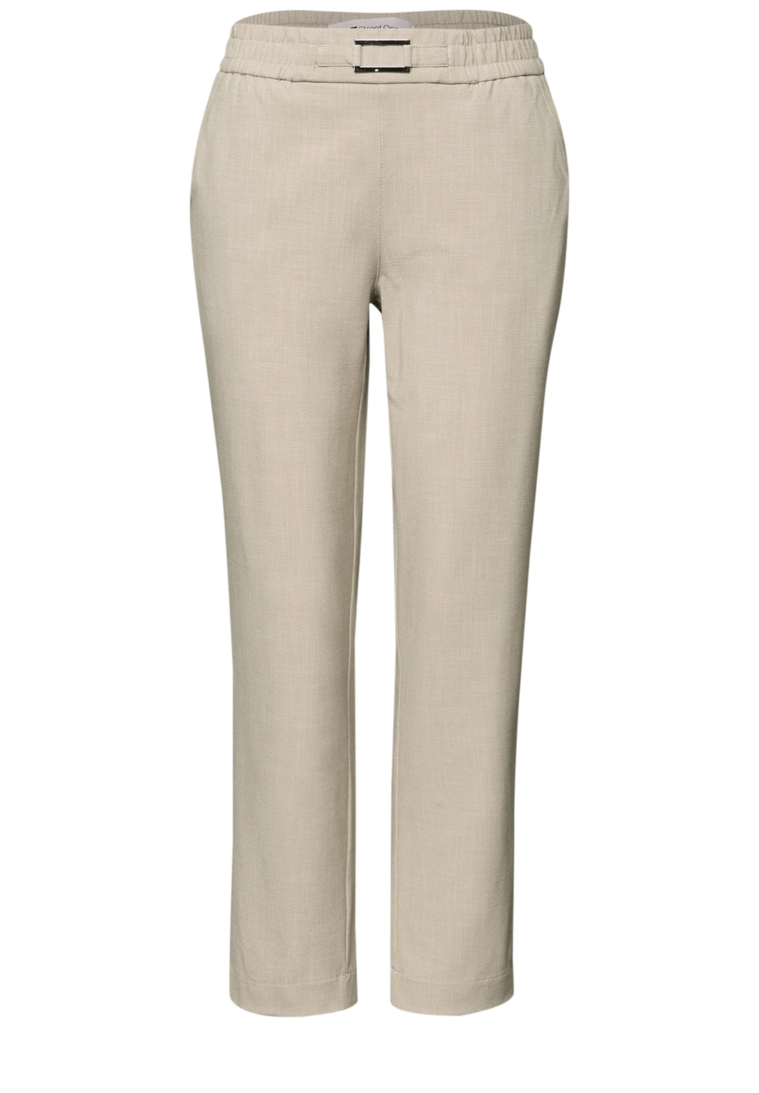 Mid Waist Slim Leg Hose mit Schnalle