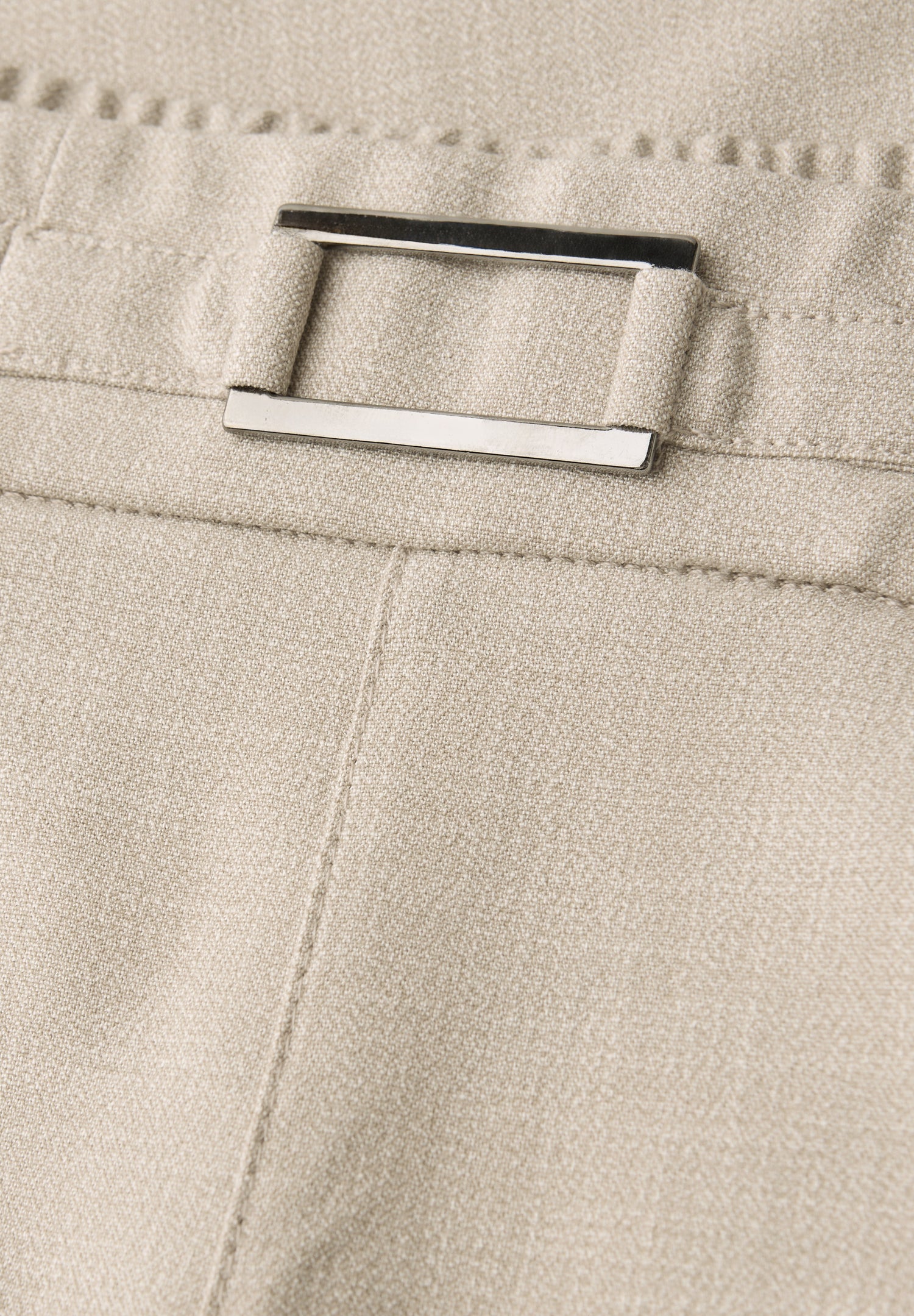 Mid Waist Slim Leg Hose mit Schnalle