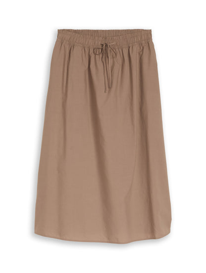 High Waist Midi-Rock mit Taschen