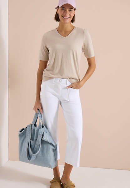 7/8 Wide Leg Jeans mit Patch Pockets