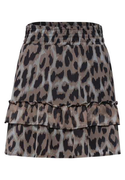 Knielanger Rock aus Chiffon mit Print