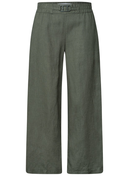 Wide Leg Hose im Loose Fit aus Leinen