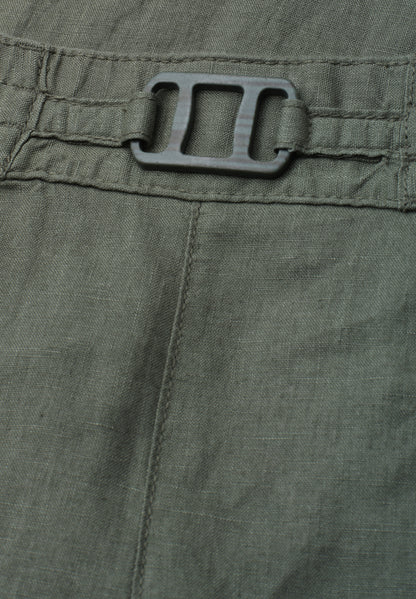 Wide Leg Hose im Loose Fit aus Leinen