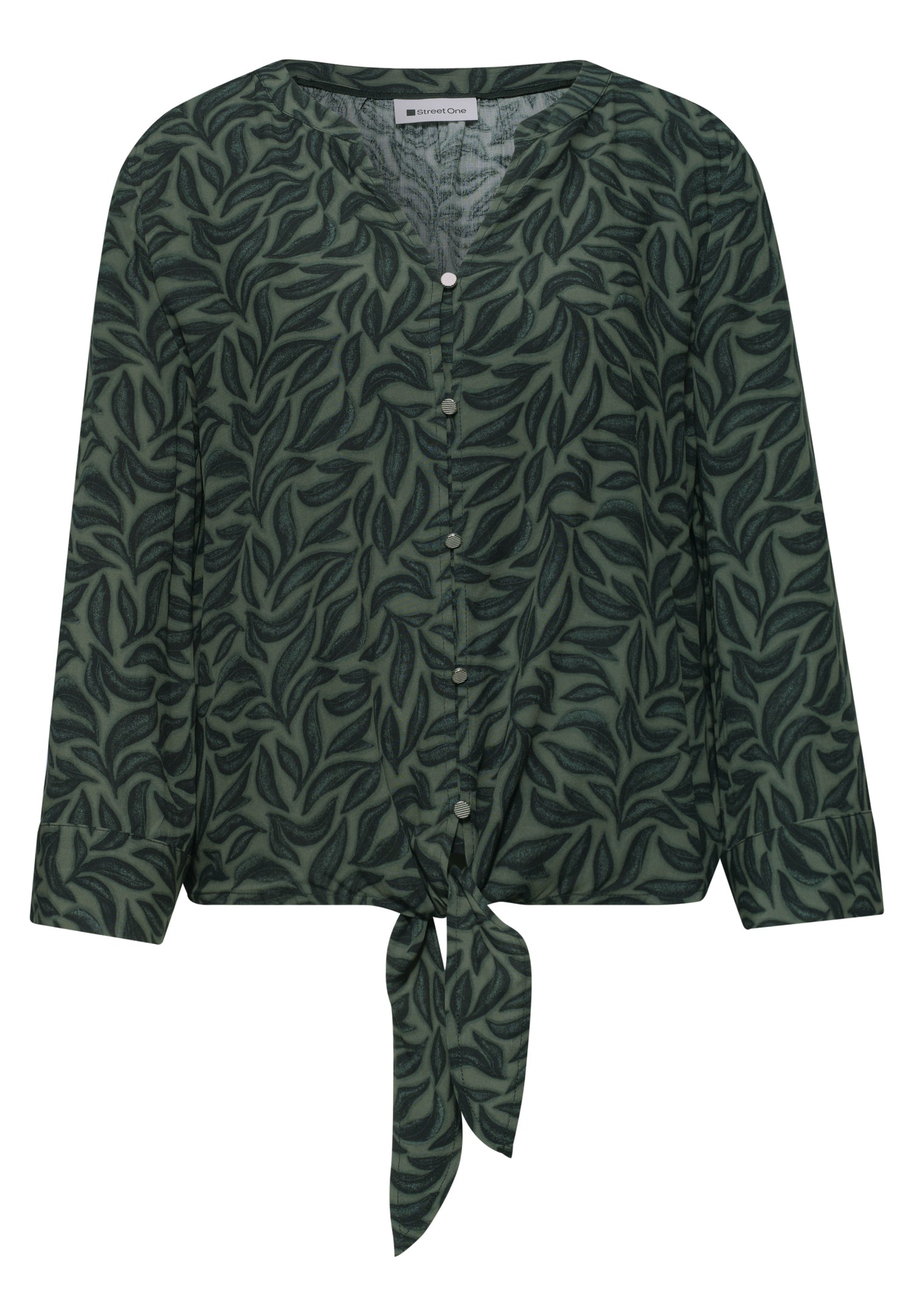 3/4-Arm Bluse mit Knotendetail