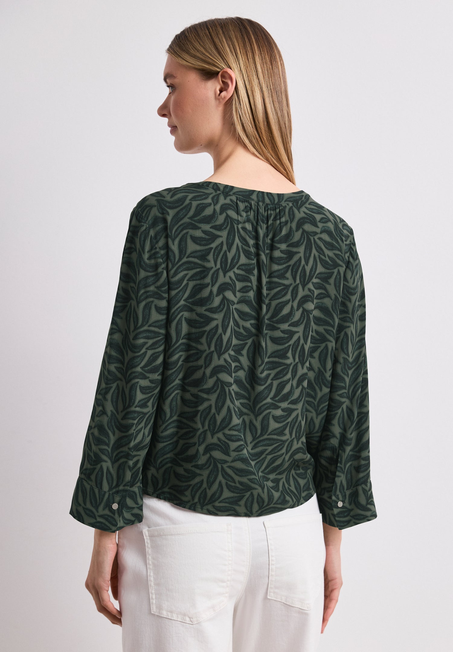 3/4-Arm Bluse mit Knotendetail