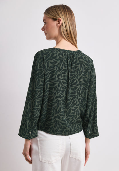 3/4-Arm Bluse mit Knotendetail