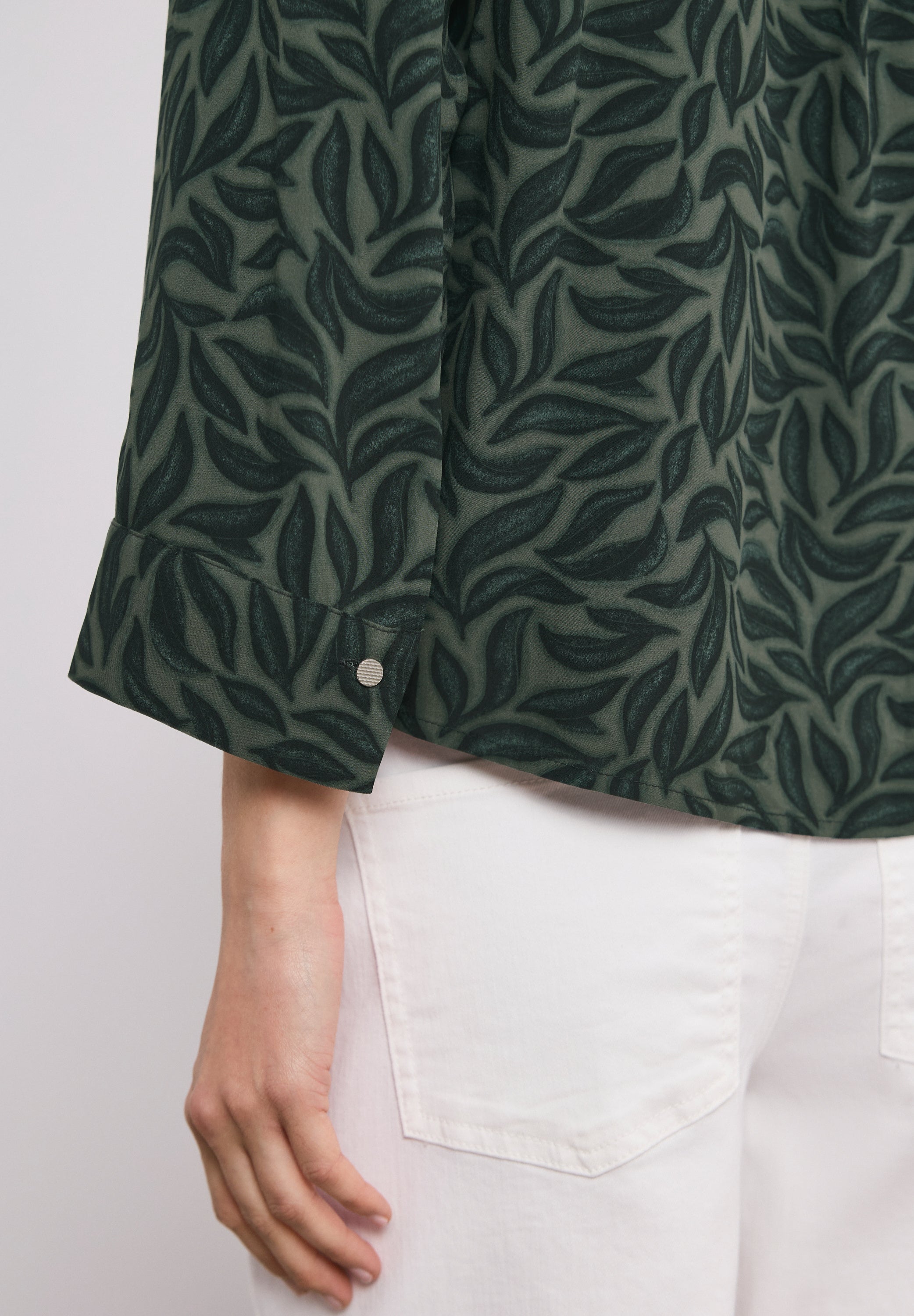 3/4-Arm Bluse mit Knotendetail