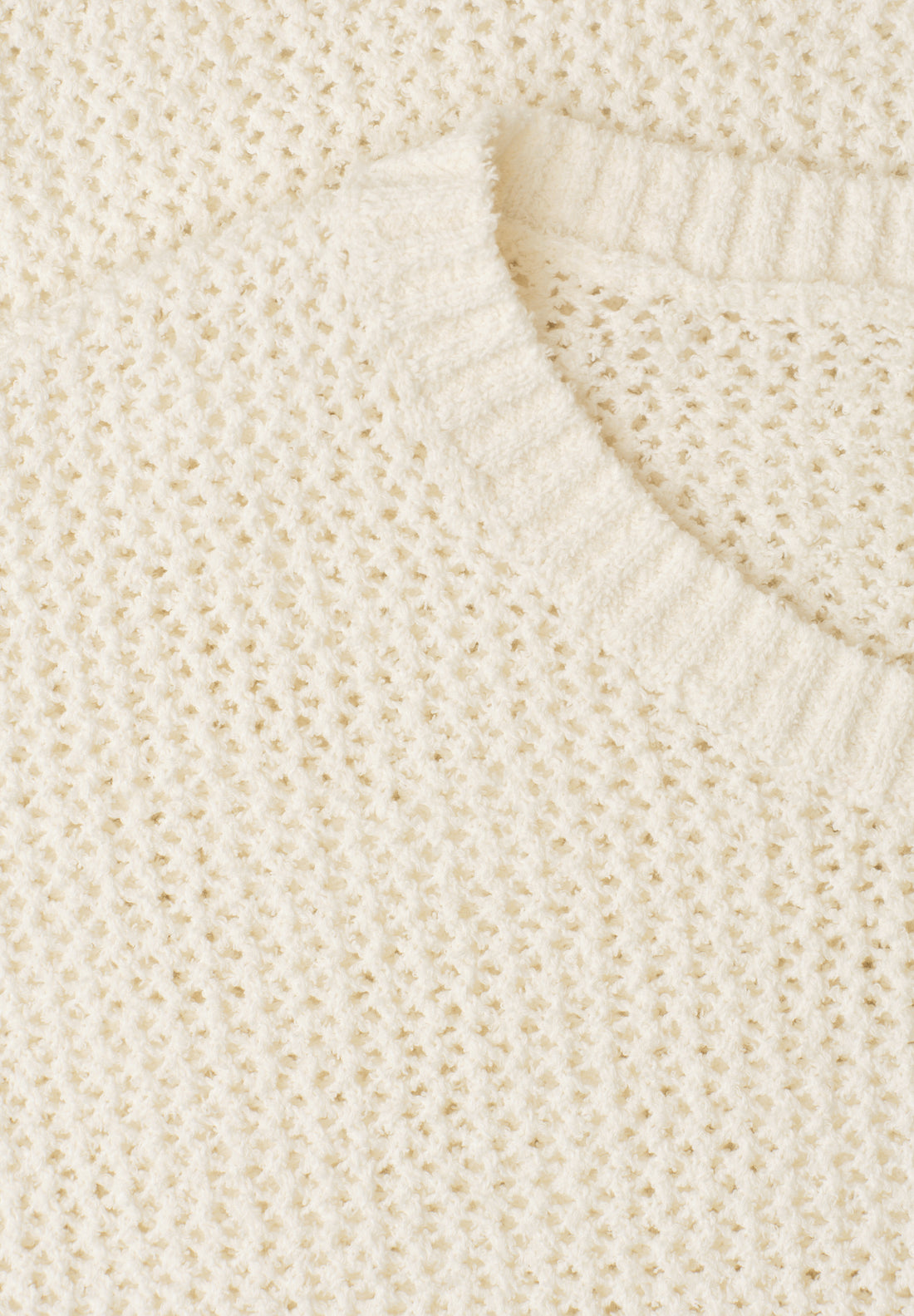Kurzarm Pullover mit Mesh-Struktur