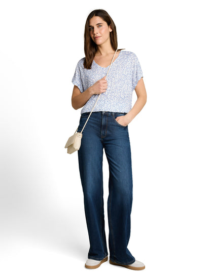 Crinkle T-Shirt mit Muster